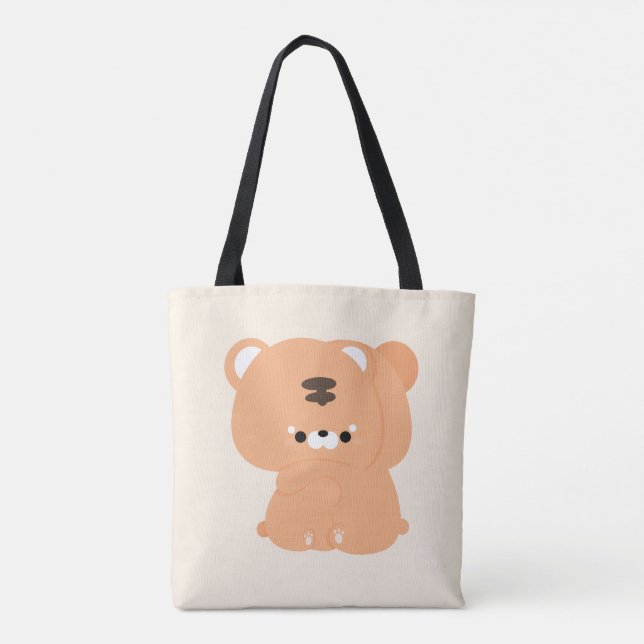 Tote Bag Couple Tigre mignon (Dos)