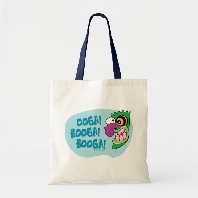 Tote Bag Courage du chien lâché | Ooga Booga Booga Booga ! (Devant)