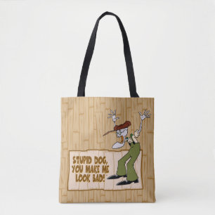Tote Bag Courage du chien lâché Tu Me Fais Mal L'Air !