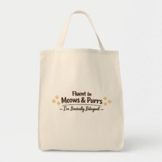 Tote Bag Courant en miaulements et ronronnements Cadeau drô