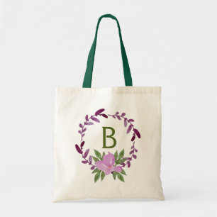 Tote Bag Courbe d'aquarelle violet et rose