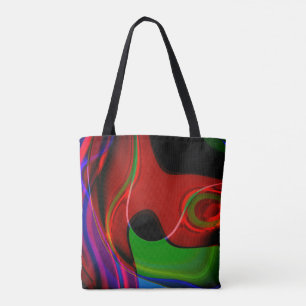 Tote Bag Courbe de trait avec un léger chevauchement sur ro