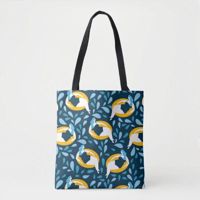 Tote Bag Courbe fille nager Fourre-tout (Devant)