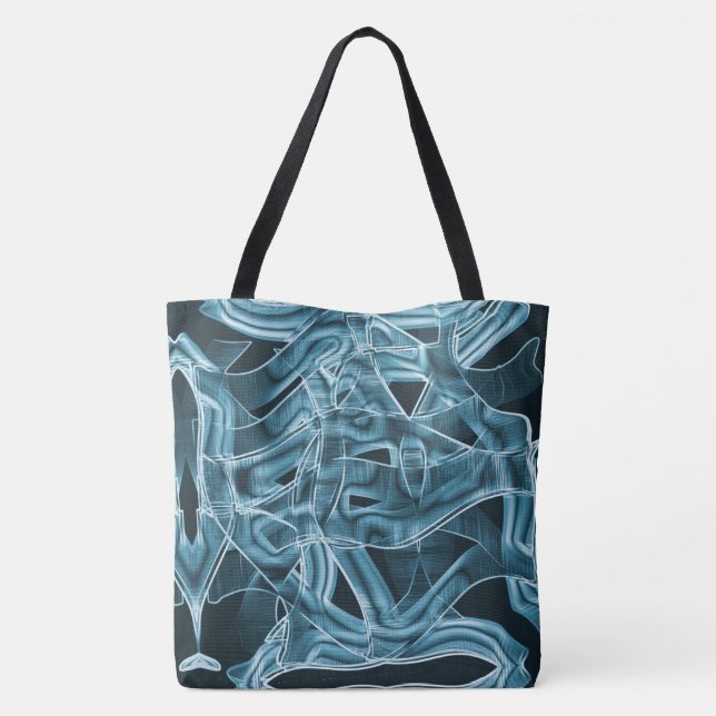 Tote Bag Courbes de chevauchement comme ruban, relief de né (Dos)