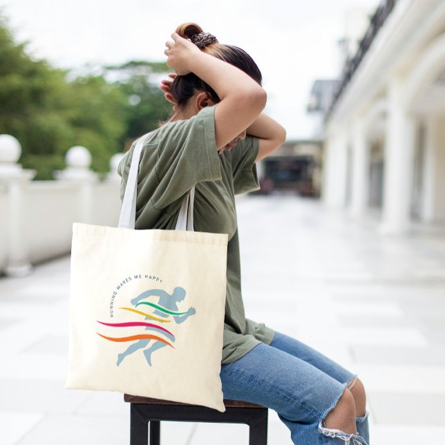 Tote Bag Coureur/athlète de texte personnalisé (Custom Text Runner/athlete Tote Bag)