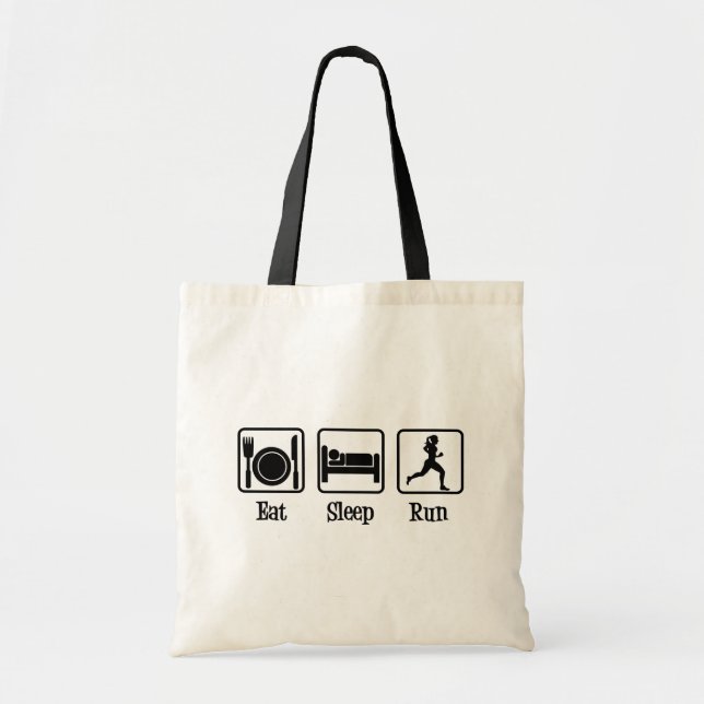 Tote Bag Coureur motivationnel de la course de sommeil (Devant)