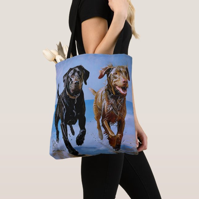 Tote Bag "Courez libre, courez ensemble" Meilleurs amis de  (De près)