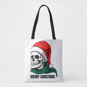 Tote Bag Couronne de crâne gothique avec des roses rouges –