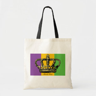 Tote Bag Couronne de drapeau de mardi gras