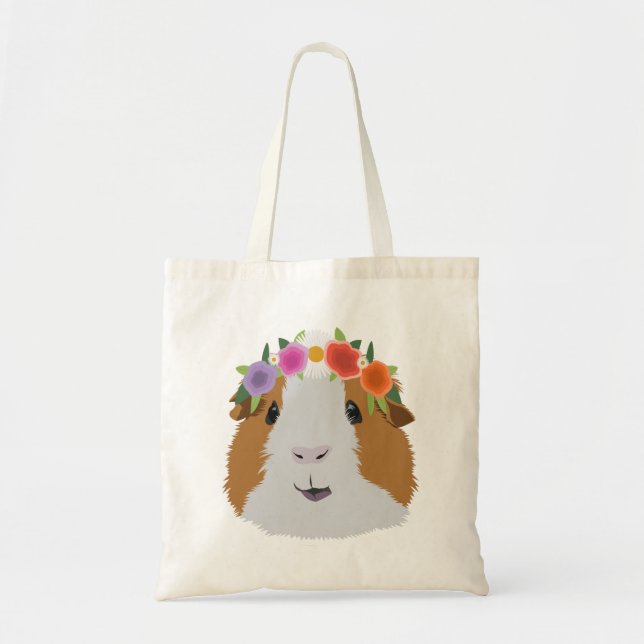 Tote Bag Couronne de fleurs Guinée PIg (Devant)