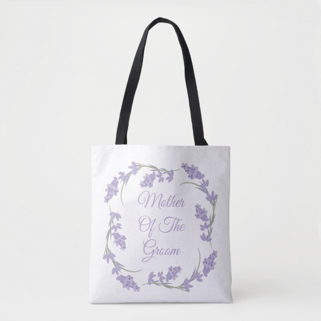 Tote Bag Couronne de fleurs lavande pour la mère du marié  (Devant)