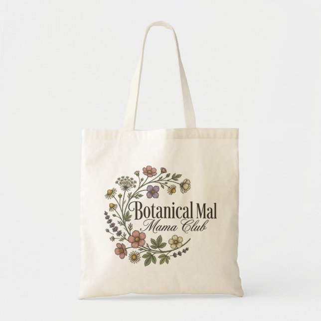 Tote Bag Couronne de fleurs sauvages esthétique (Devant)