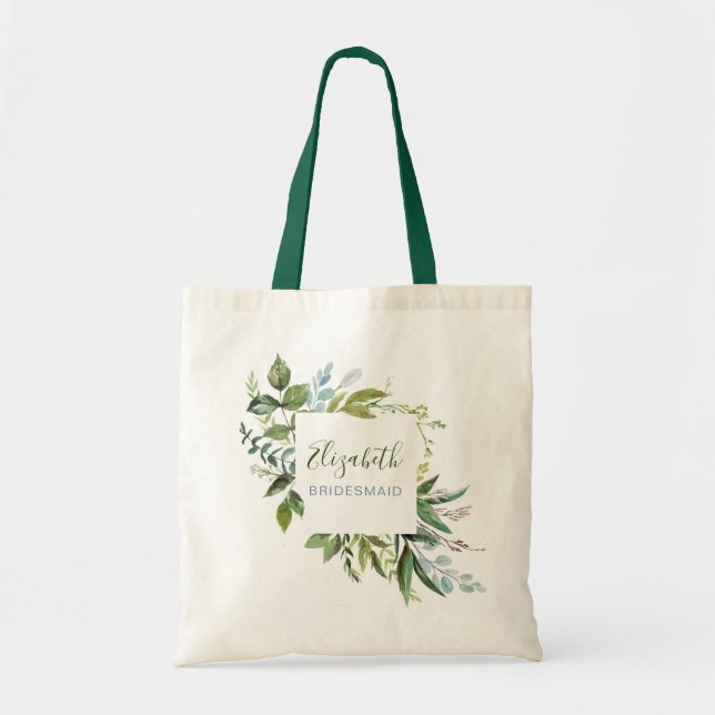 Tote Bag Couronne de mariée avec nom (Devant)