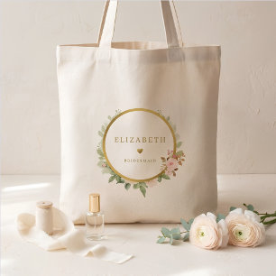 Tote Bag Couronne de mariée demoiselle d'honneur en or bota