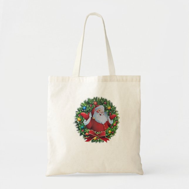 Tote Bag Couronne de Noël (Devant)