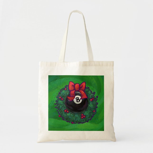Tote Bag Couronne de Noël Boule 8 Verte (Devant)