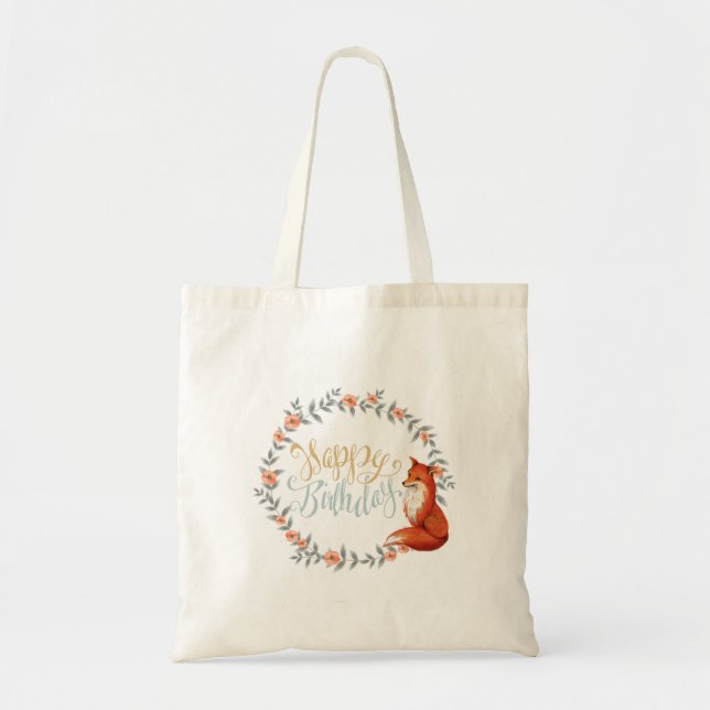 Tote Bag Couronne de renard d'anniversaire (Devant)