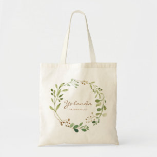 Tote Bag Couronne de verdure Demoiselle d'honneur Personnal