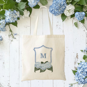 Tote Bag Couronne d'hortensia bleue et panier personnalisés