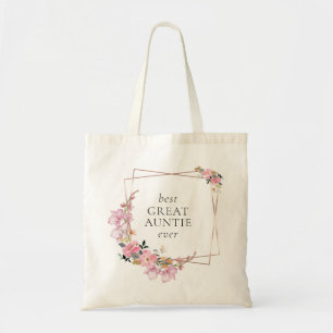 Tote Bag Couronne d'or rose floral personnalisée