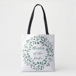 Tote Bag Couronne feuille verte   Mère de la mariée