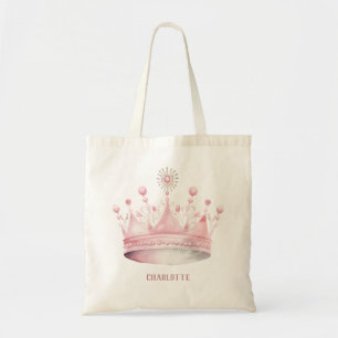 Tote Bag Couronne rose aquarelle