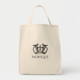 Tote Bag Couronnes de oiseaux personnalisées vintage