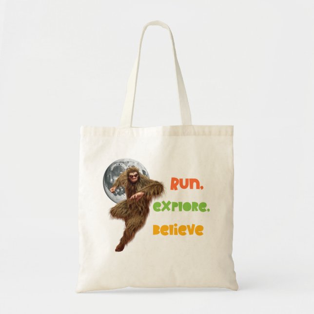 Tote Bag Course d'aventure Sasquatch Believe Design (Devant)