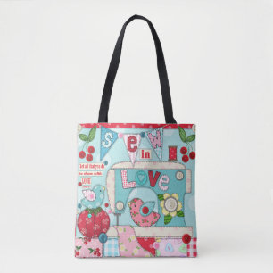 Tote Bag "Cousez dans l'amour" Fourre-tout Coudre-Orienté