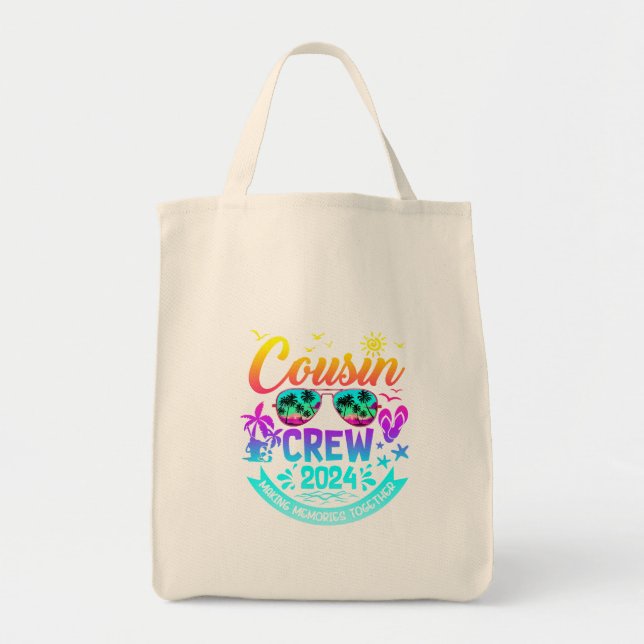 Tote Bag Cousin Crew 2024 Summer Vacation Beach Voyage en f (Devant)