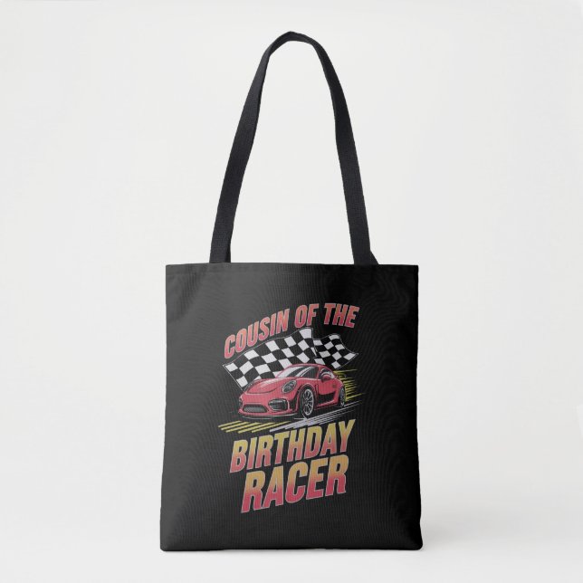 Tote Bag Cousin De L'Anniversaire Racer Racer Family Party (Devant)