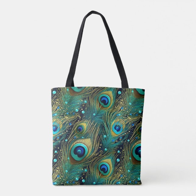 Tote Bag Coussin de jet Peacock Passion (Dos)