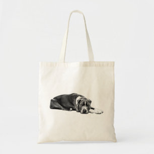 Tote Bag "coussin pitbull mix", "yeux de chien loyaux", "no