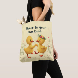Tote Bag Couteaux de danse mignons avec des vibrations de p