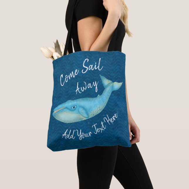 Tote Bag Coutume nautique loin | de plage de mer de baleine (De près)