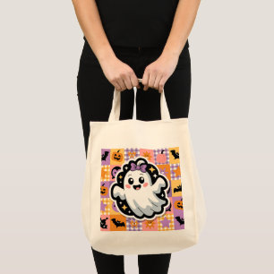 Tote Bag Couverture de fantôme Kawaii -Joli dessin à clique