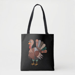 Tote Bag Couverture de Thanksgiving patchwork dinde automne
