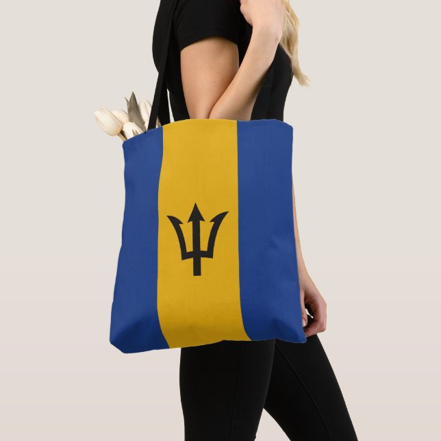 Tote Bag Couverture totale du drapeau Bajan barbare  (De près)