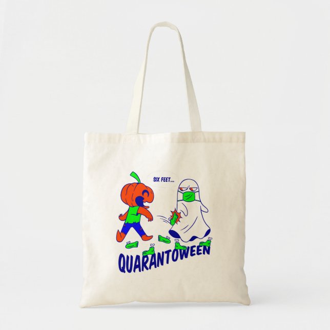 Tote Bag covid halloween ghost quarantaine (Devant)