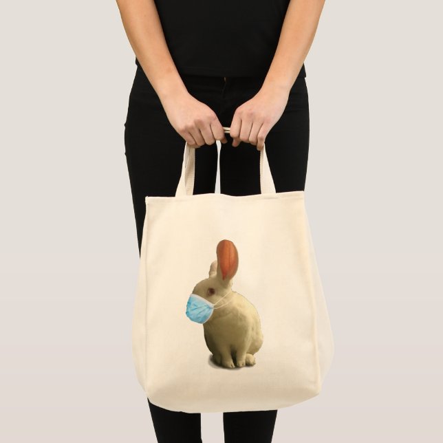 Tote Bag COVID Masque Bunny Fourre-tout (Devant (produit))
