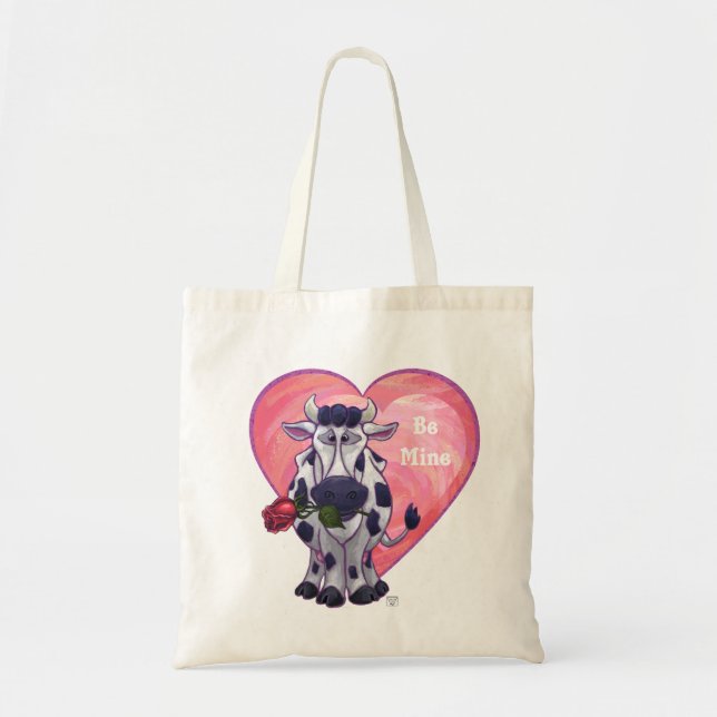 Tote Bag Cow Valentine's Day (Devant)