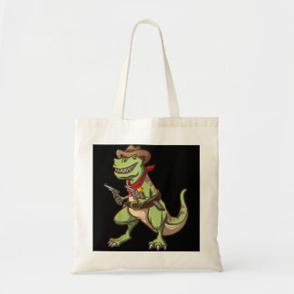 Tote Bag Cowboy T Rex Dinosaur Enfants Wild West Country Bo