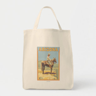 Tote Bag Cowboy (vue de côté) Arizona