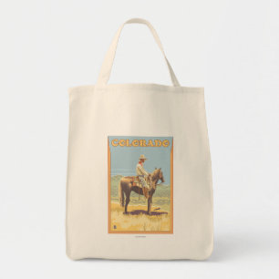Tote Bag Cowboy (vue de côté) le Colorado