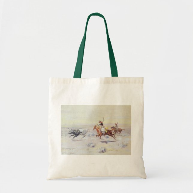 Tote Bag Cowboys du Bar Triangle par CM Russell (Devant)