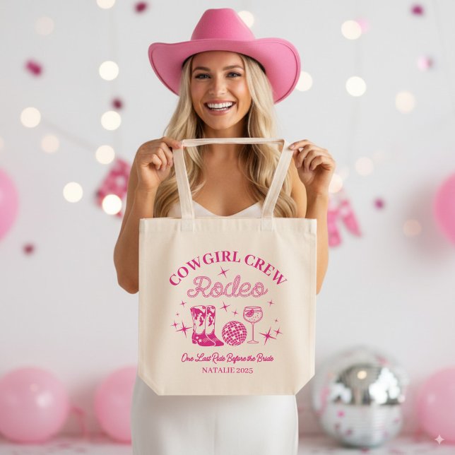 Tote Bag Cowgirl Crew Rodéo Fête de Bachelorette Personnali (Créateur téléchargé)