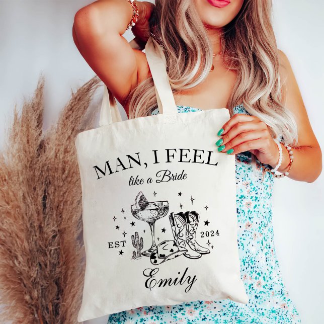 Tote Bag Cowgirl personnalisée Bacheloro Party Social Club (Créateur téléchargé)