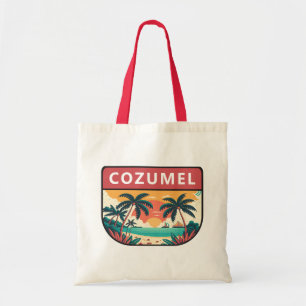 Tote Bag Cozumel Mexico Retro Emblem