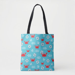 Tote Bag Crabe avec bouée de sauvetage