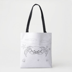 Tote Bag Crabe Couleur adulte Fourre-tout complète